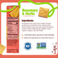 Better With Buckwheat - Rosemary Herb Crackers, 4.25 oz (Pack of 6) - Gluten-Free Snacks