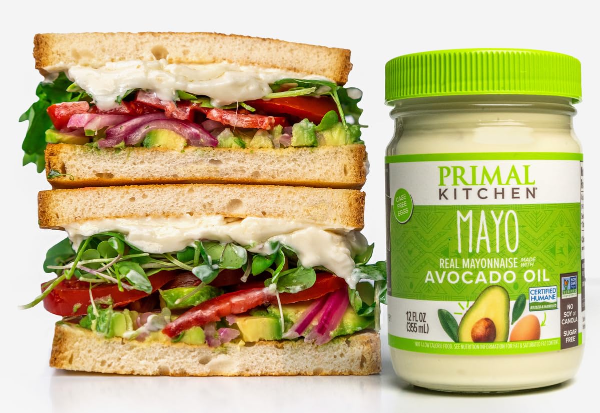 Primal Kitchen Avocado Oil Mayo, 12 oz, Pack of 6, Keto & Paleo Certified
