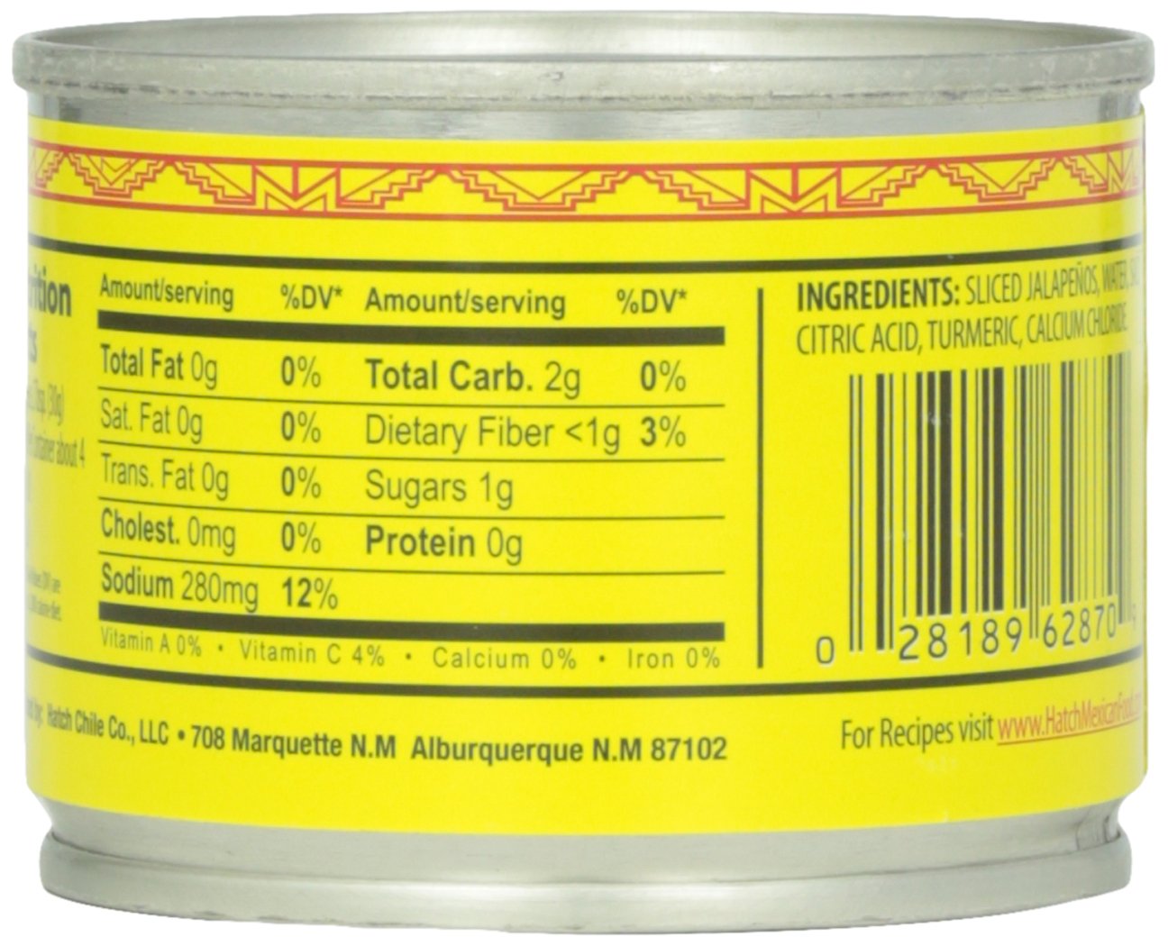 Hatch Chili Nacho Sliced Jalapenos Case of 12 4 Oz