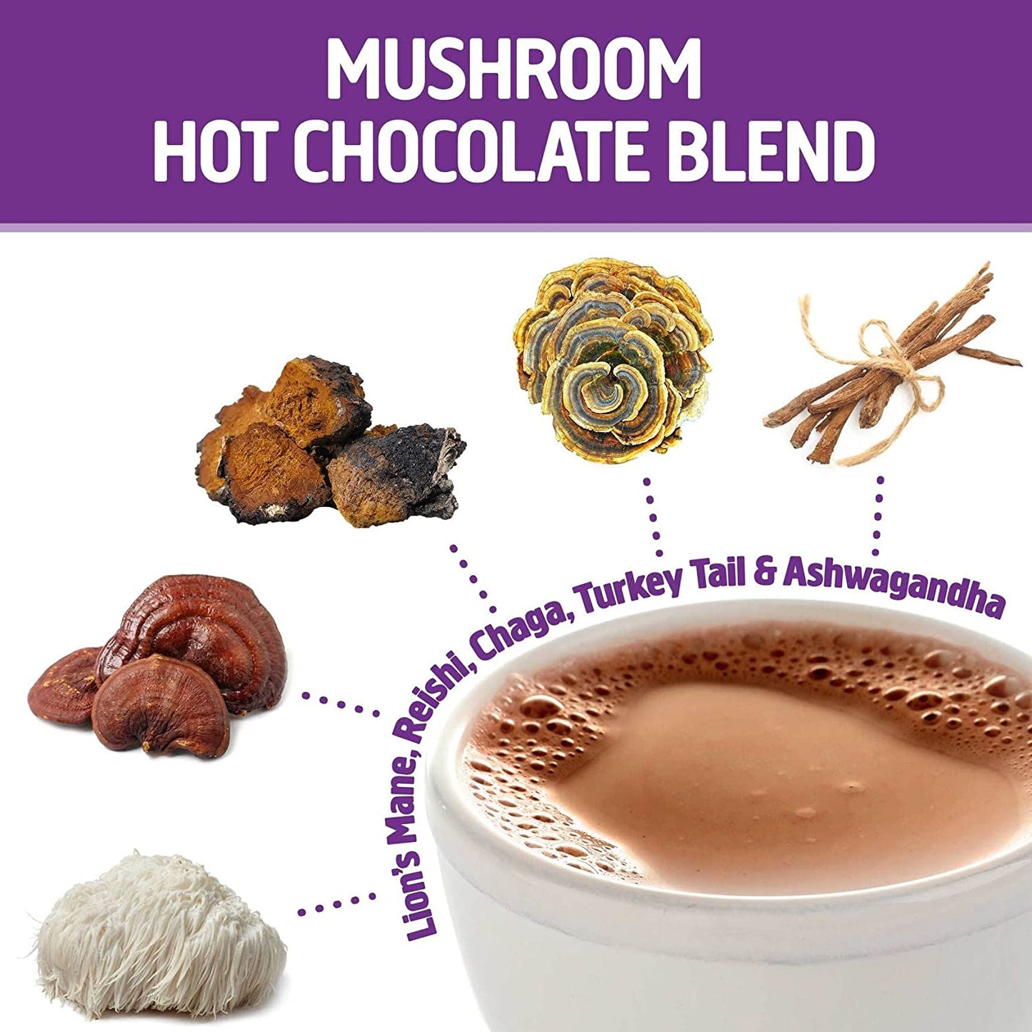 Om Mushroom Superfood Hot Chocolate Blend, 8.47 oz