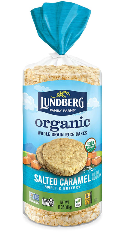 Lundberg Family Farms Rice Cakes, Salted Caramel, 6 - 11 oz Packages