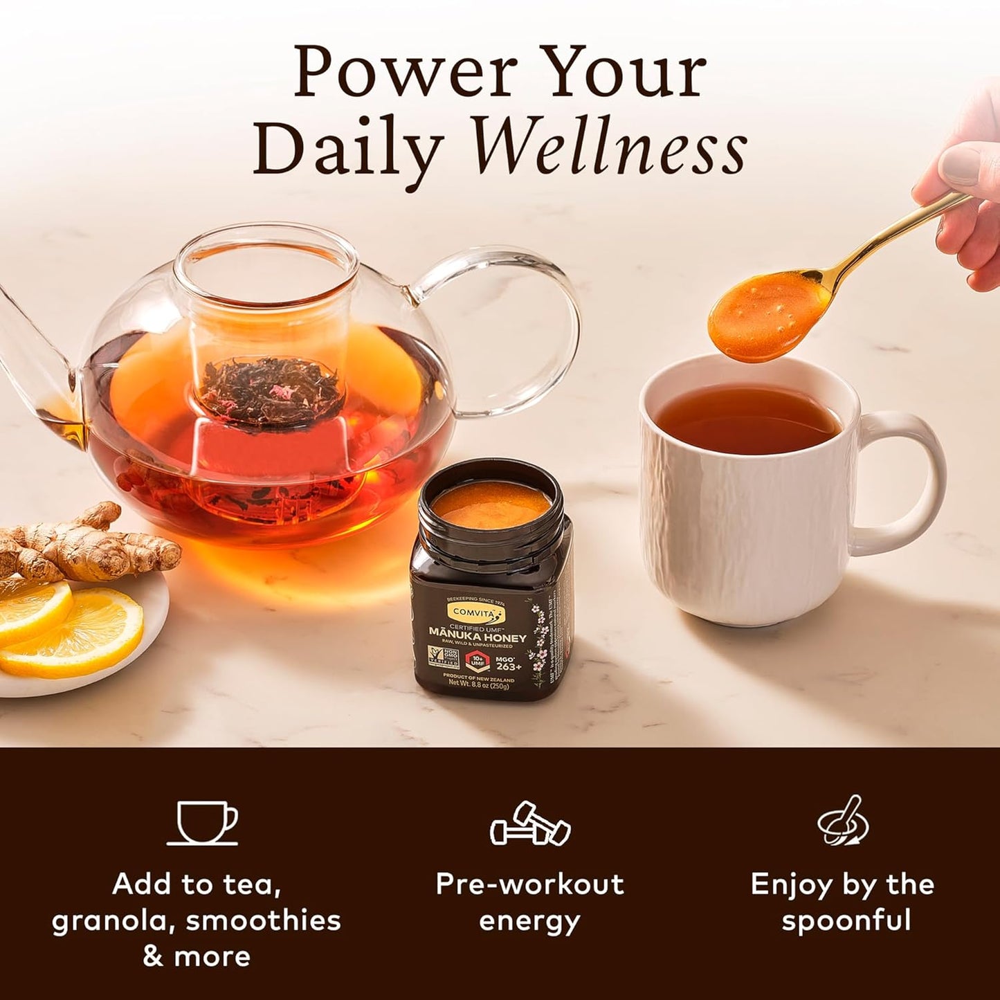 Comvita Raw Manuka Honey UMF 10+, MGO 263+, 8.8 oz