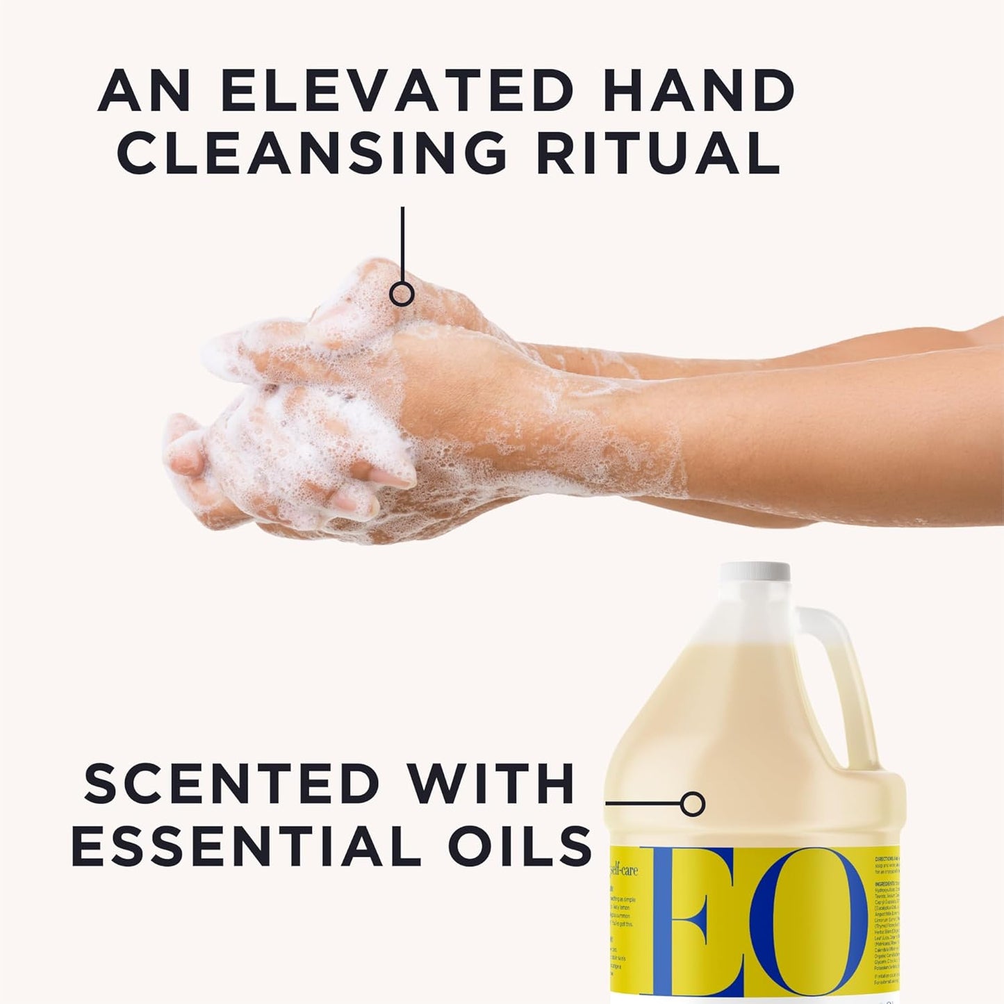 Eo Products Liquid Hand Soap, Lemon & Eucalyptus, 1 Gallon