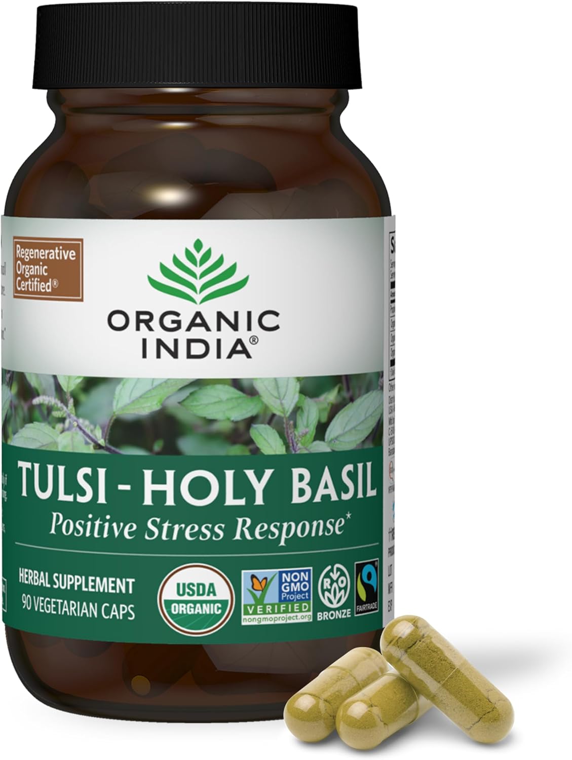 Organic India Tulsi Holy Basil, 90 Capsules