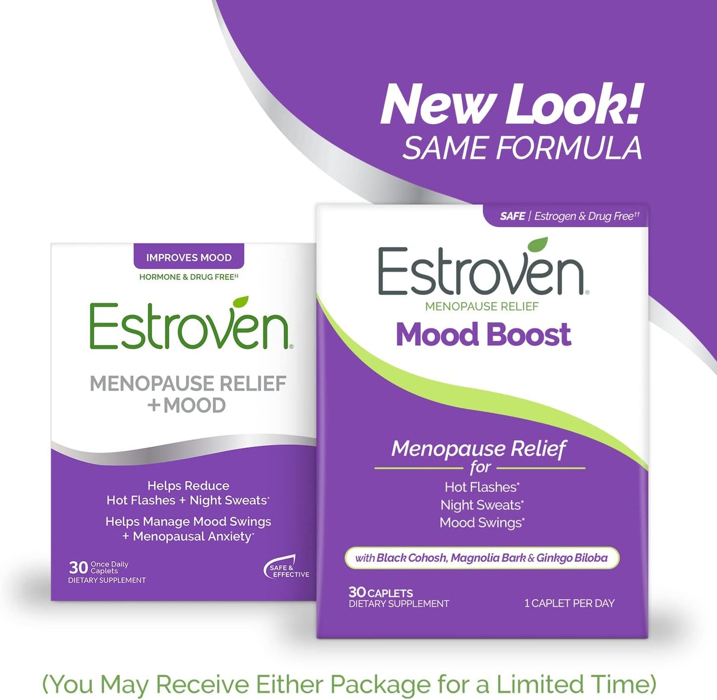 Estroven Plus Mood and Memory Supplement, 30 Caplets