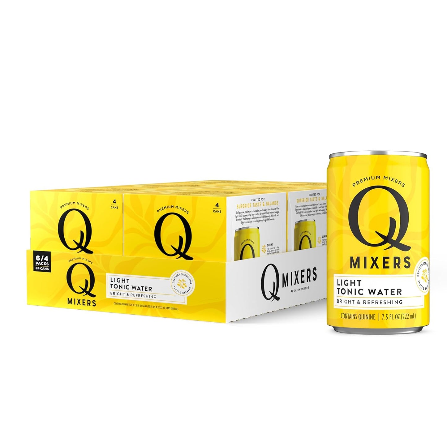 Q Drinks Light Tonic Water - 7.5 Fl oz - Case of 4