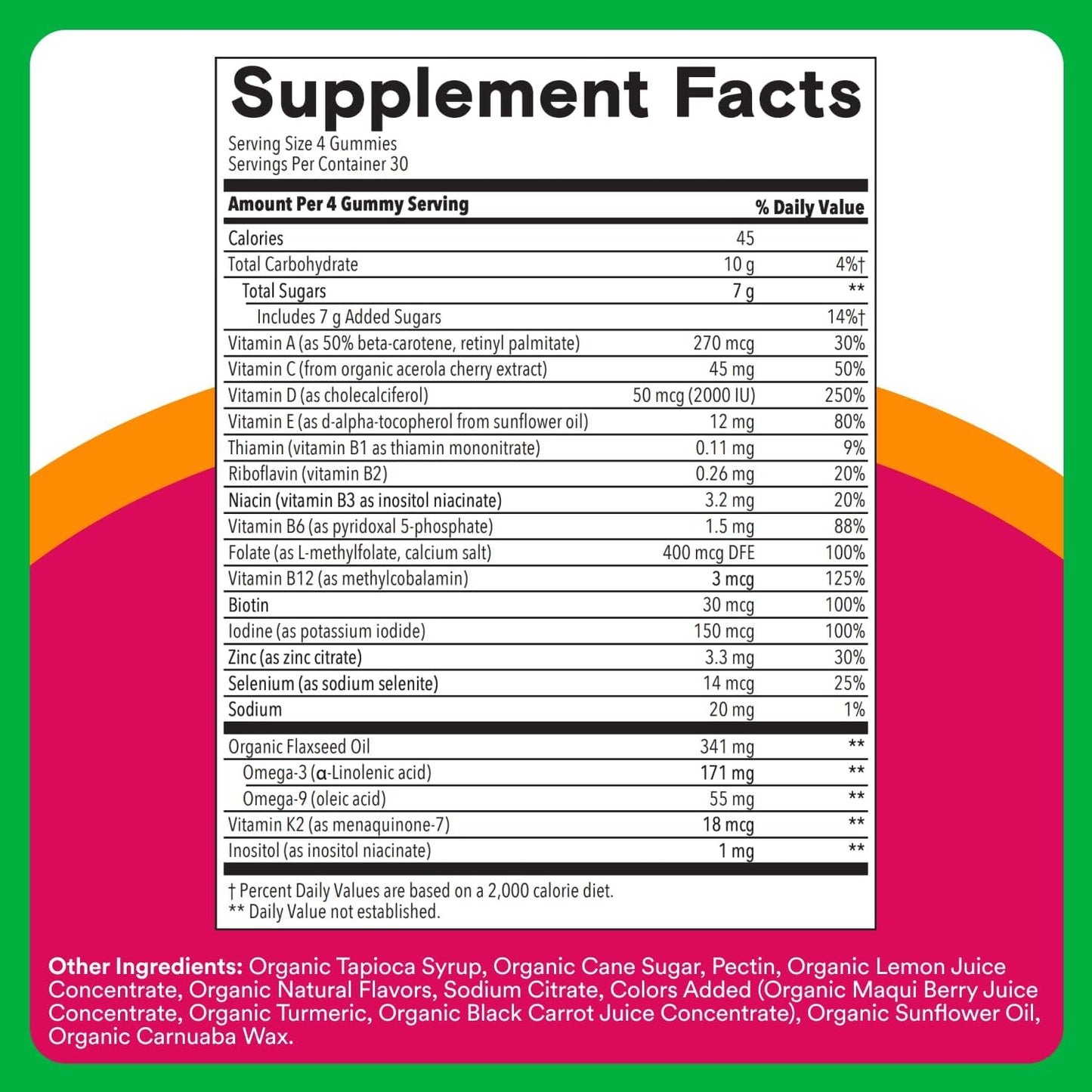 SmartyPants Women's Complete Daily Multivitamin & Omega Gummies, 120 Count