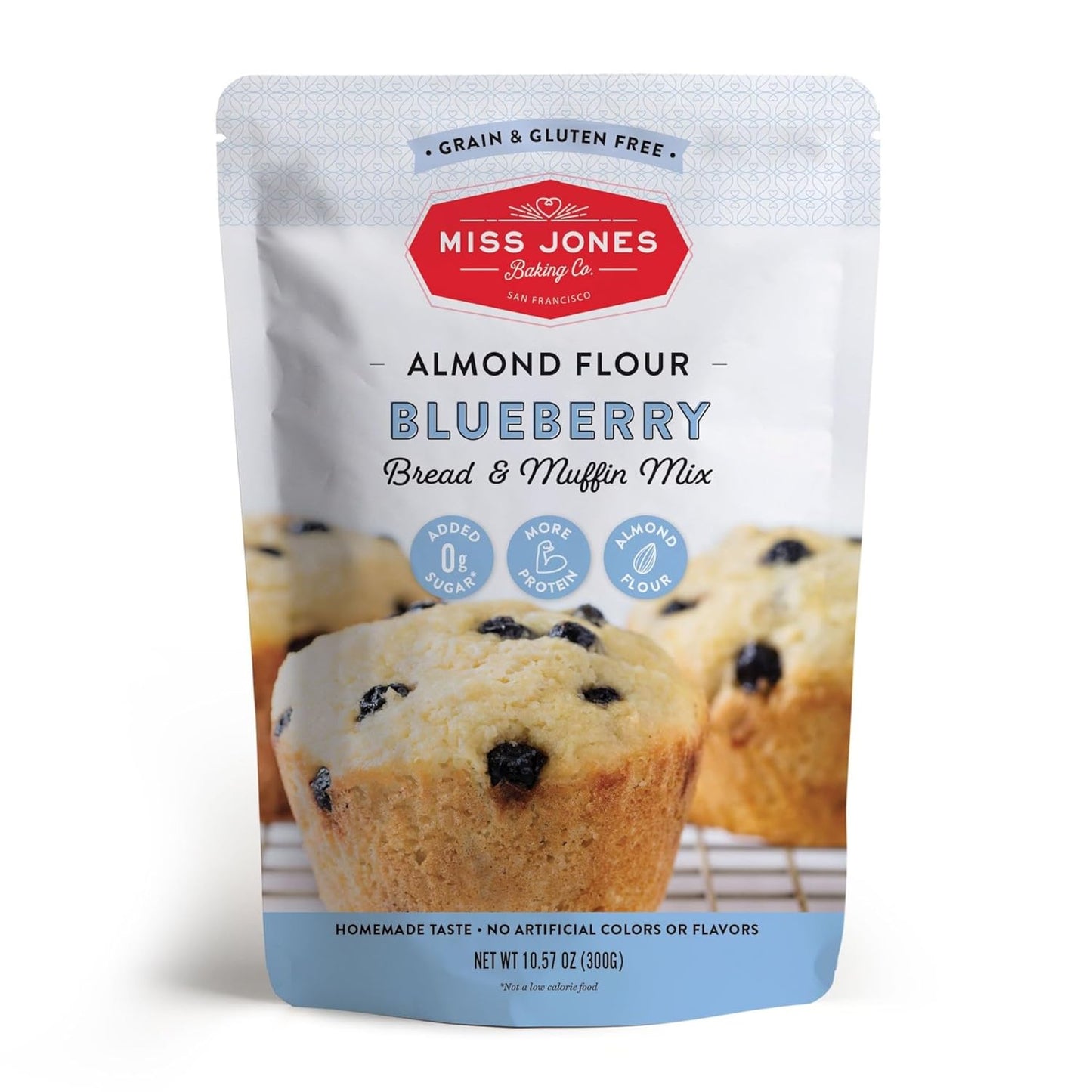 Miss Jones Baking Co Blueberry Keto Gluten Free Muffin Mix (Pack of 6 - 10.57 Oz)