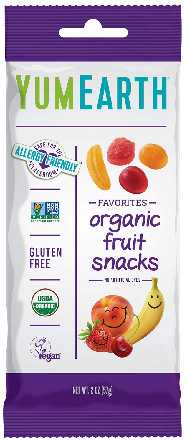 Yumearth Organics, Organic Fruit Snack Variety Flavors (4 Flavors), Case of 12, 2 Oz. Pouches