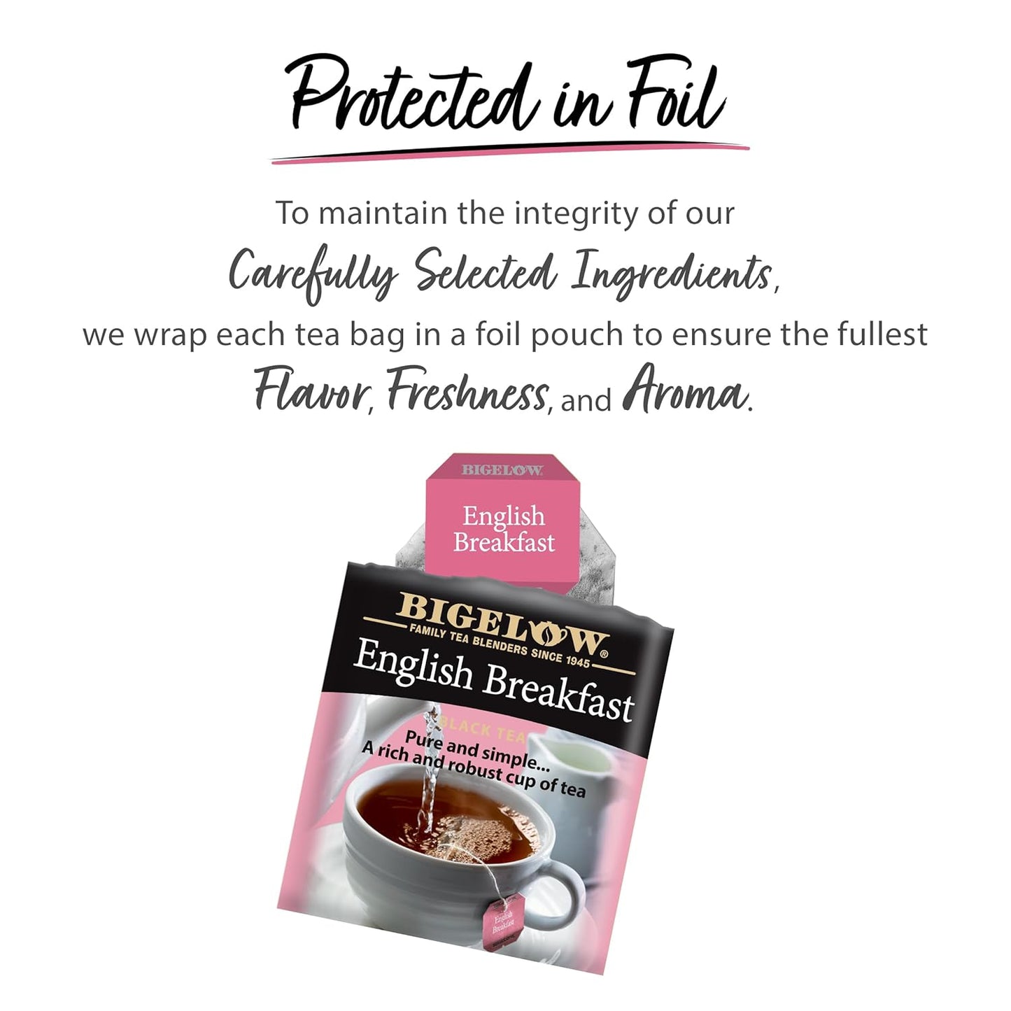 Bigelow English Breakfast Black Tea, Case of 6, 20 Tea Bags Each.