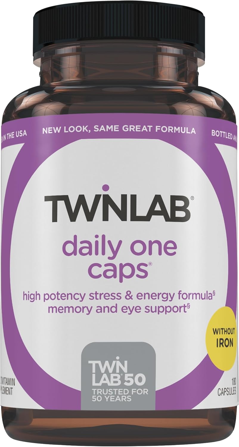 Twinlab Daily One Caps, Multivitamin Without Iron, 180 Capsules