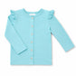 Aqua Ruffle Cardigan