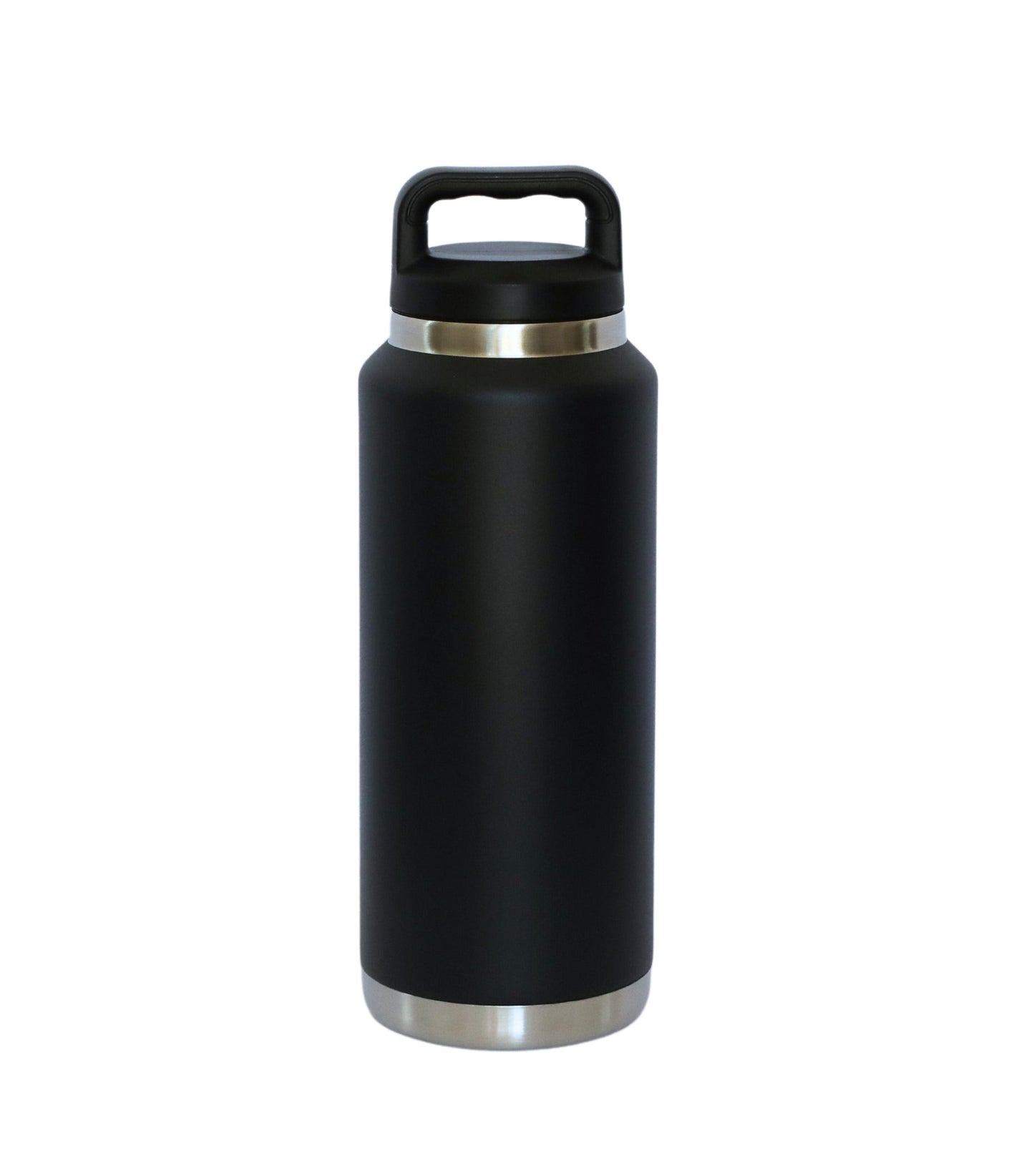36 Oz Stainless Steel Twist-Off Cap Water Bottle - Black by Creative Gifts