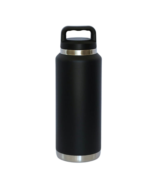 36 Oz Stainless Steel Twist-Off Cap Water Bottle - Black by Creative Gifts