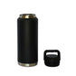 36 Oz Stainless Steel Twist-Off Cap Water Bottle - Black by Creative Gifts