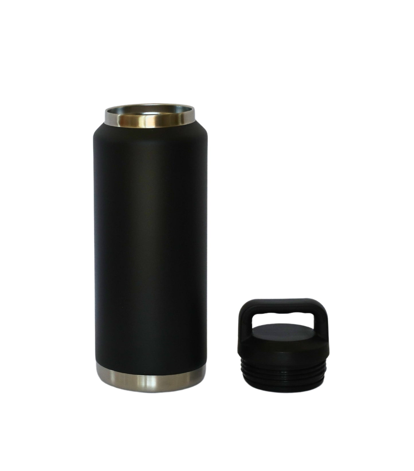 36 Oz Stainless Steel Twist-Off Cap Water Bottle - Black by Creative Gifts