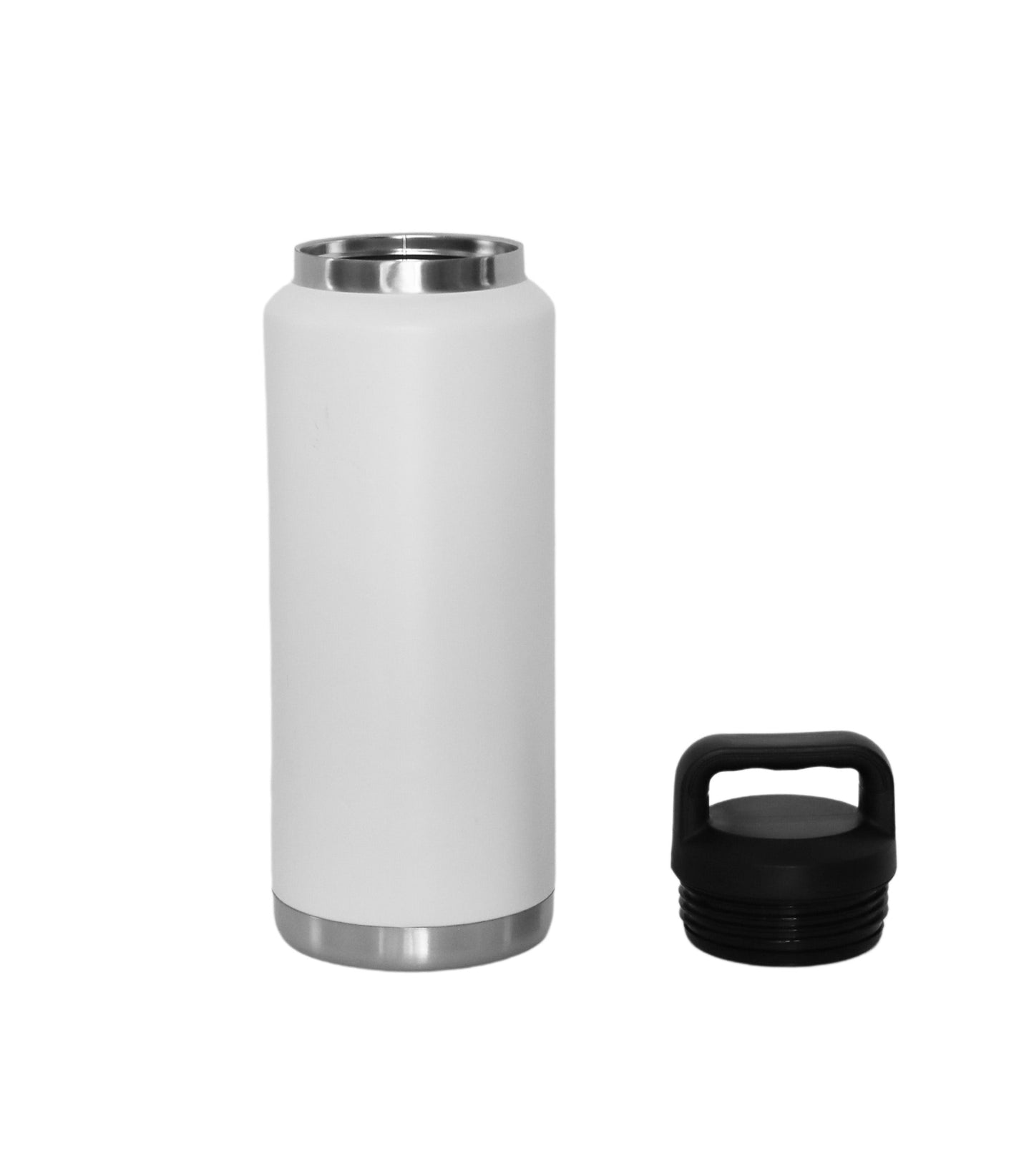 36 Oz Stainless Steel Twist-Off Cap Water Bottle - White by Creative Gifts