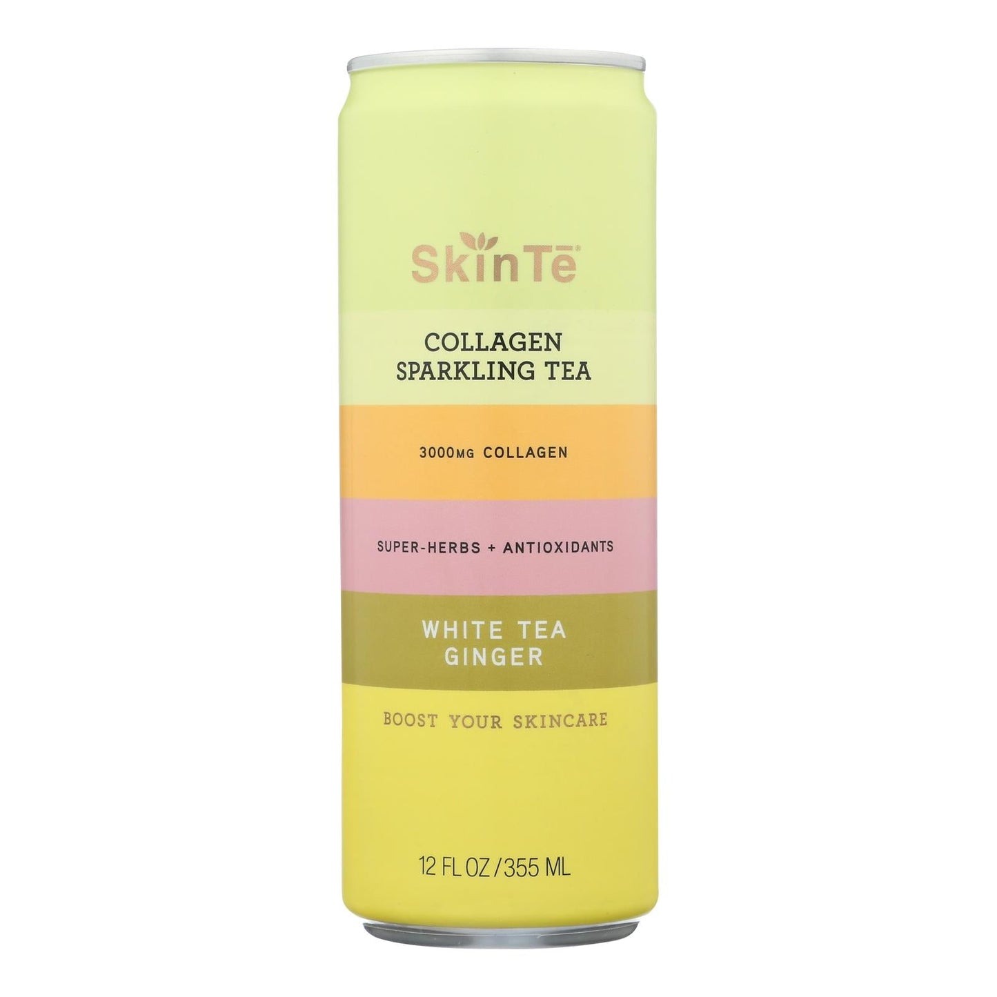 Skin-Te Effervescent Cologn Tea with White Ginger, 12 Pack x 12 Fl Oz