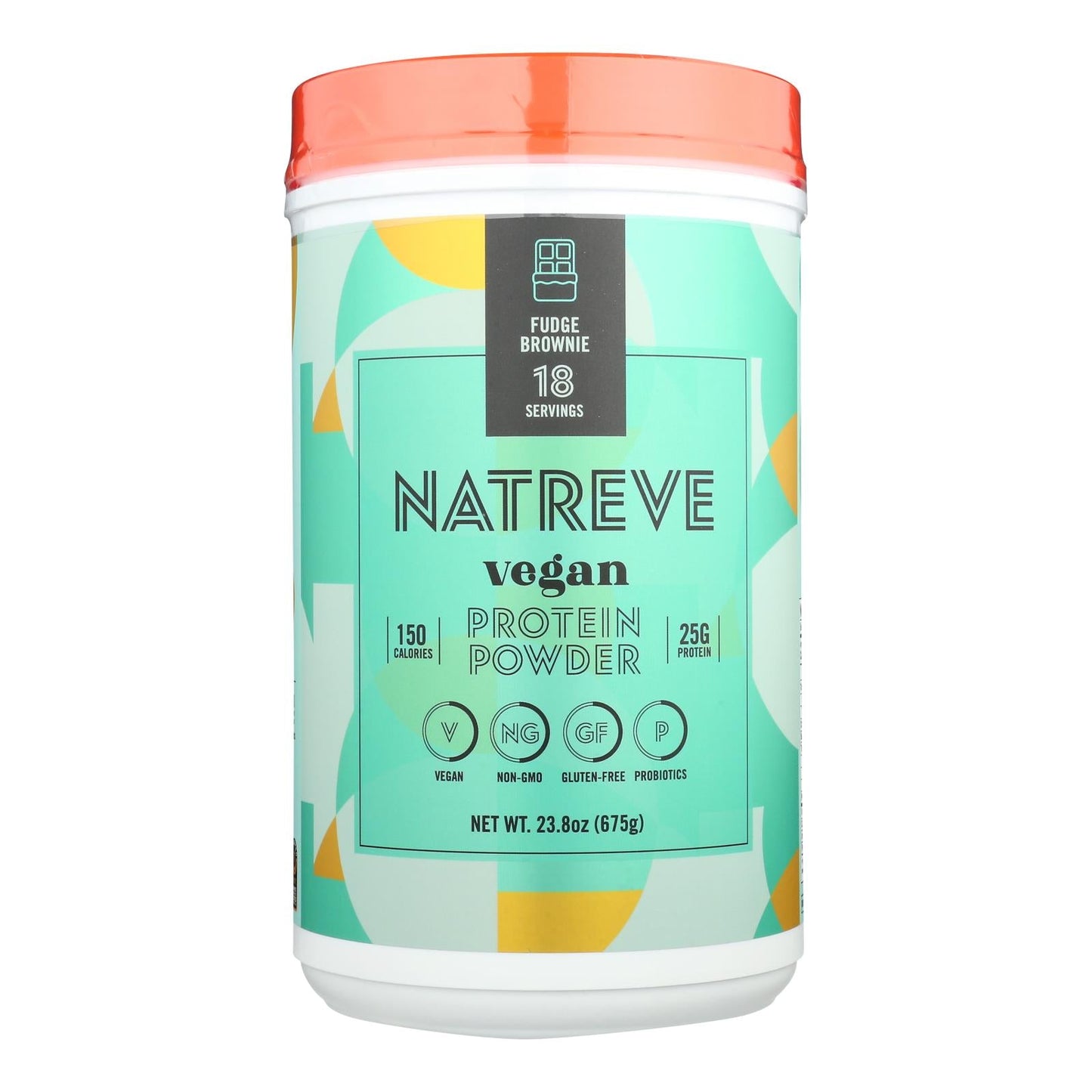 Natreve Premium Protein Powder, Fudge Brownie, 4-23.8 Oz Pouches