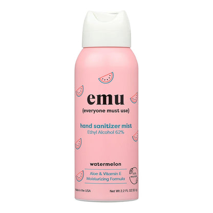 Emu Hand Sanitizer Watermelon Mist 2.2 Oz (Pack of 6)