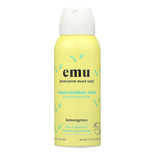 Emu Hand Sanitizer Lemongrass Mist, 6 Pack of 2.2 Oz