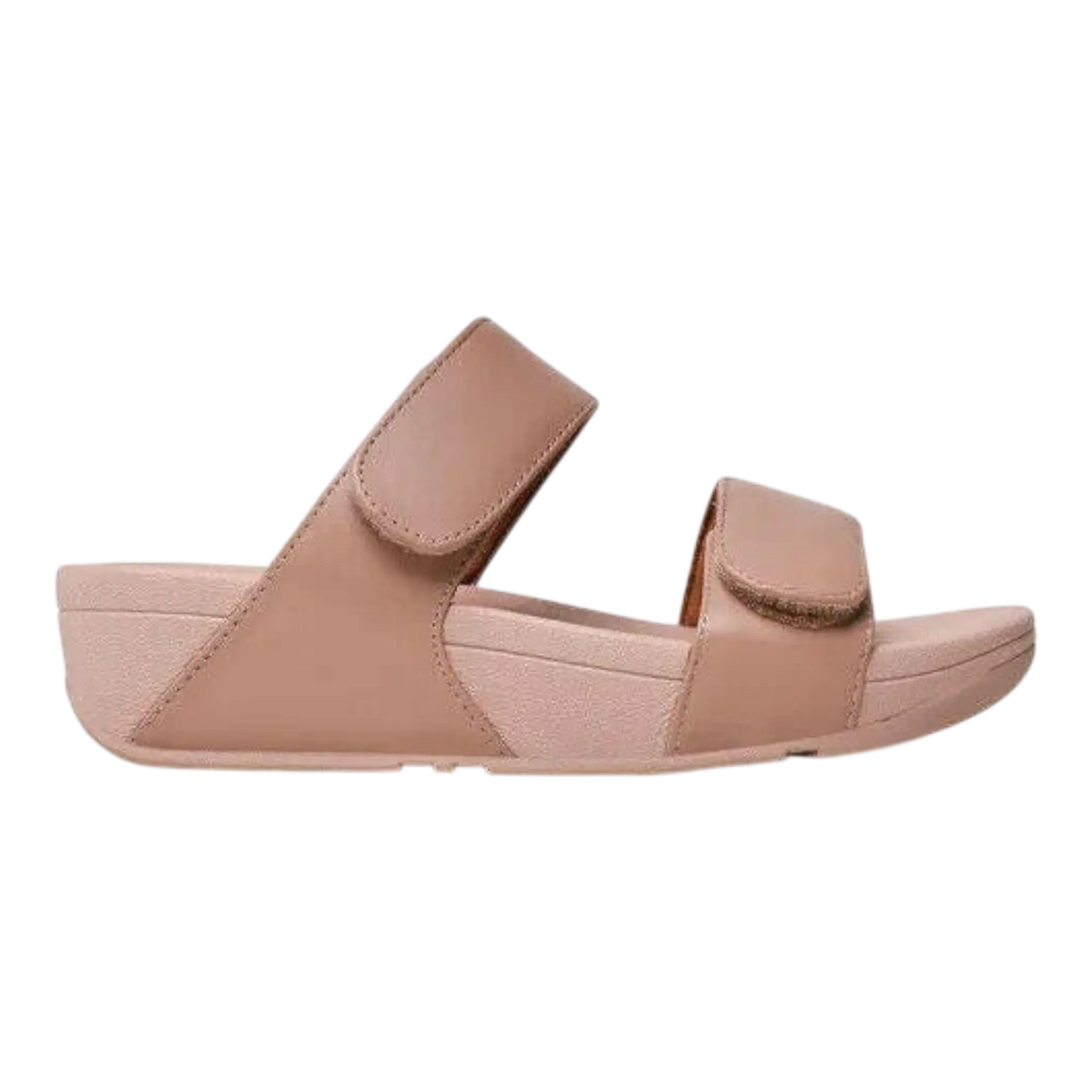 FitFlop Lulu Women Slides Sandals Beige Leather Adjustable
