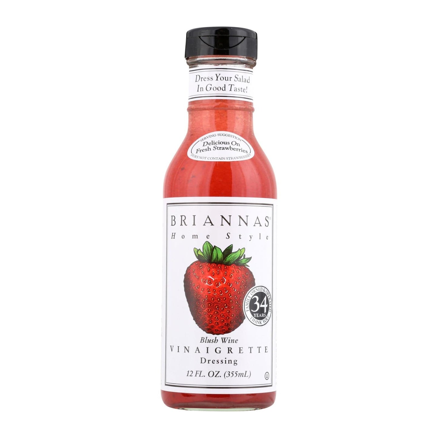 Brianna's Blush Wine Vinaigrette Salad Dressing (6 x 12 Fl Oz)