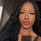 Twist Braided Wig | Box Braided Lace Front Wig | Faux Locs & Goddess Braids | Synthetic Hair