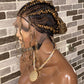 Feeding Braid Cornrow Wig (100% Human Hair Full Lace Base) -Janisa braid