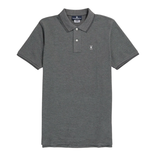 Psycho Bunny Logan Men Polo Shirt Heather Storm