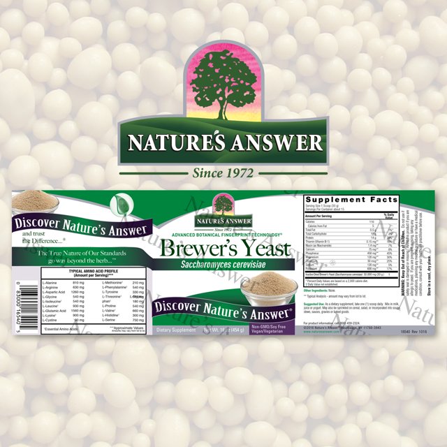 Nature's Answer - Certified Gluten-Free Brewers Yeast - 16 Oz.