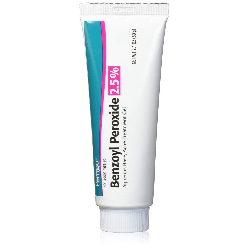 Perrigo Benzoyl Peroxide 2.5% Acne Treatment Gel – 60g Tube