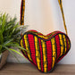 Diva Kente Heart Shaped Crossbody Bag