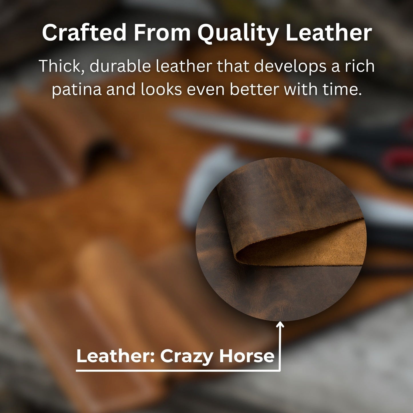 8 Pocket Leather Tool Roll