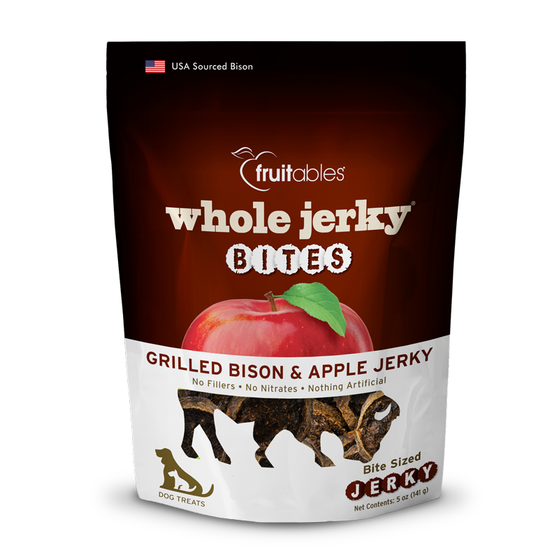 Fruitables Bison Jerky Dog Treats - 6 Pack, 12 oz Each Bite