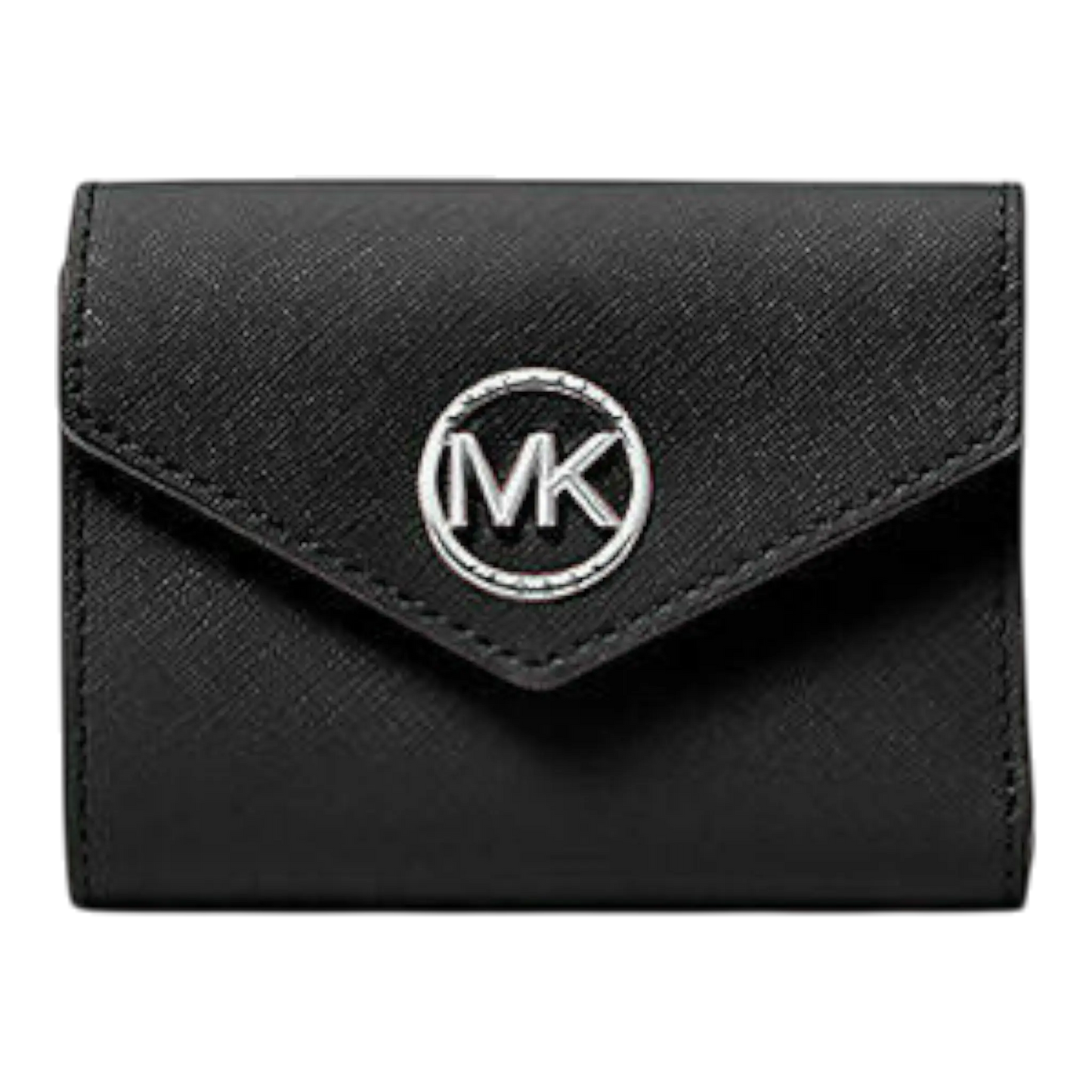 Michael Kors Greenwich Women Wallet Black Leather Tri-Fold