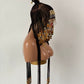 Queen Arewa Cornrow Beaded Wig (100% Full Lace Base) Color 1B