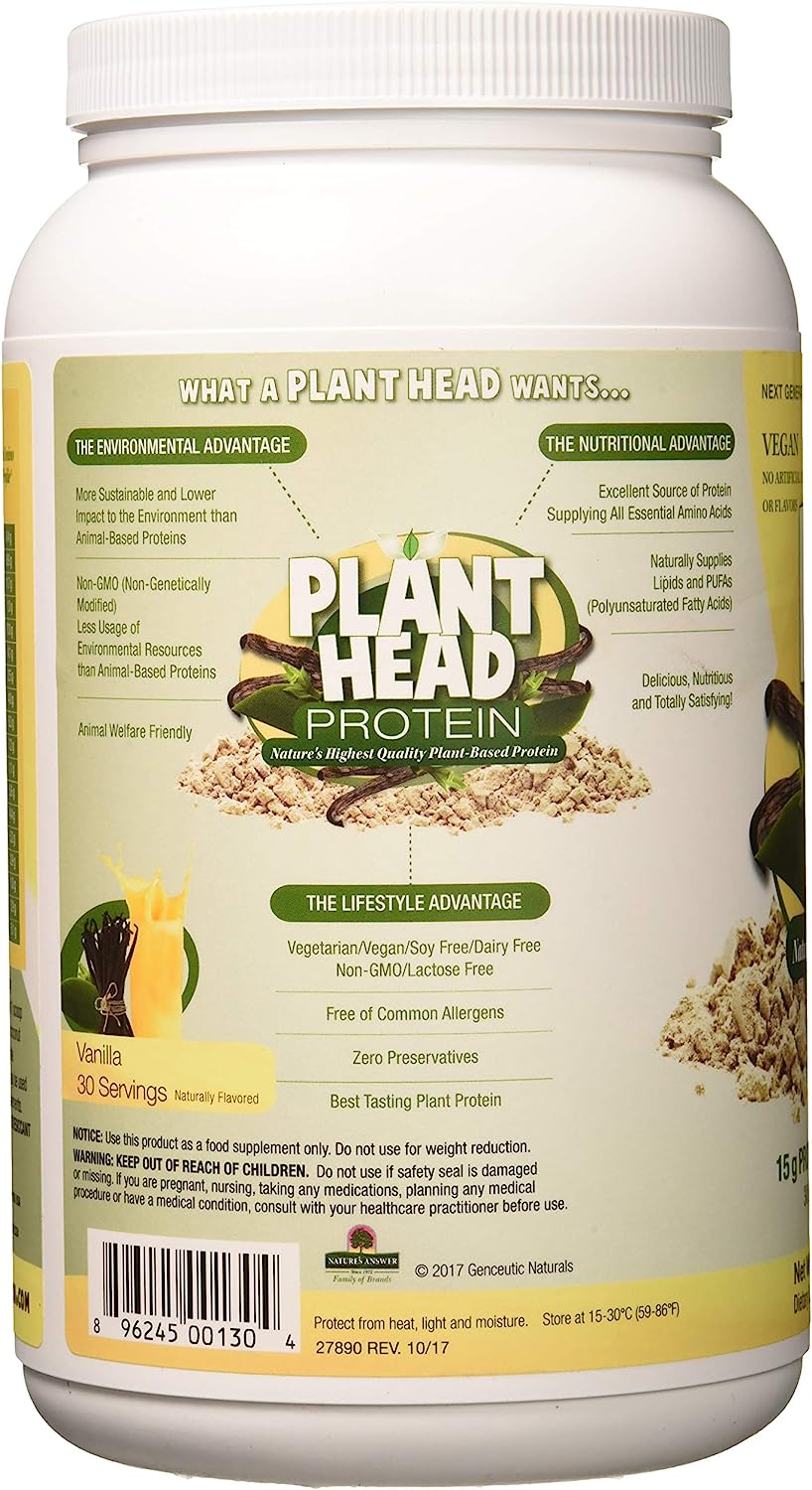 Genceutic Naturals Plant-Based Protein: Vanilla Craze (1.65 Lbs)