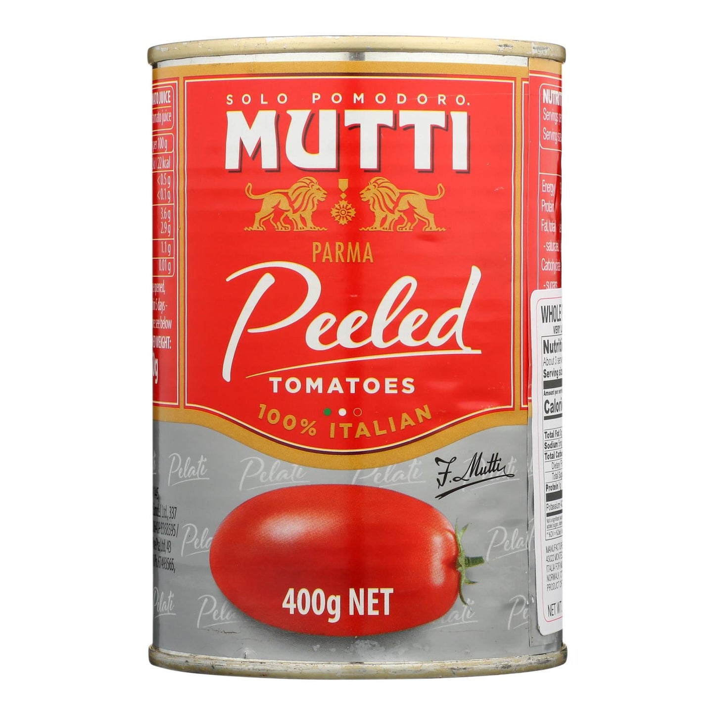 Mutti Peeled Whole Tomatoes (Pack of 12) 14 Oz