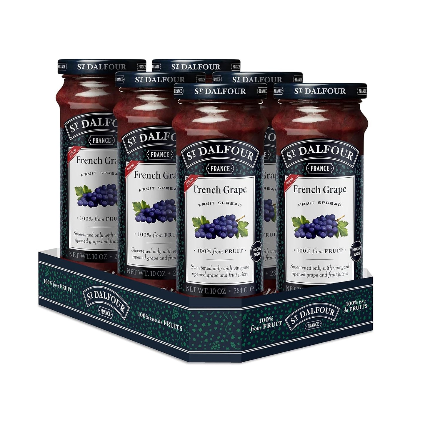 St Dalfour 100% Fruit Conserves, French Grape, Pack of 6, 10 oz
