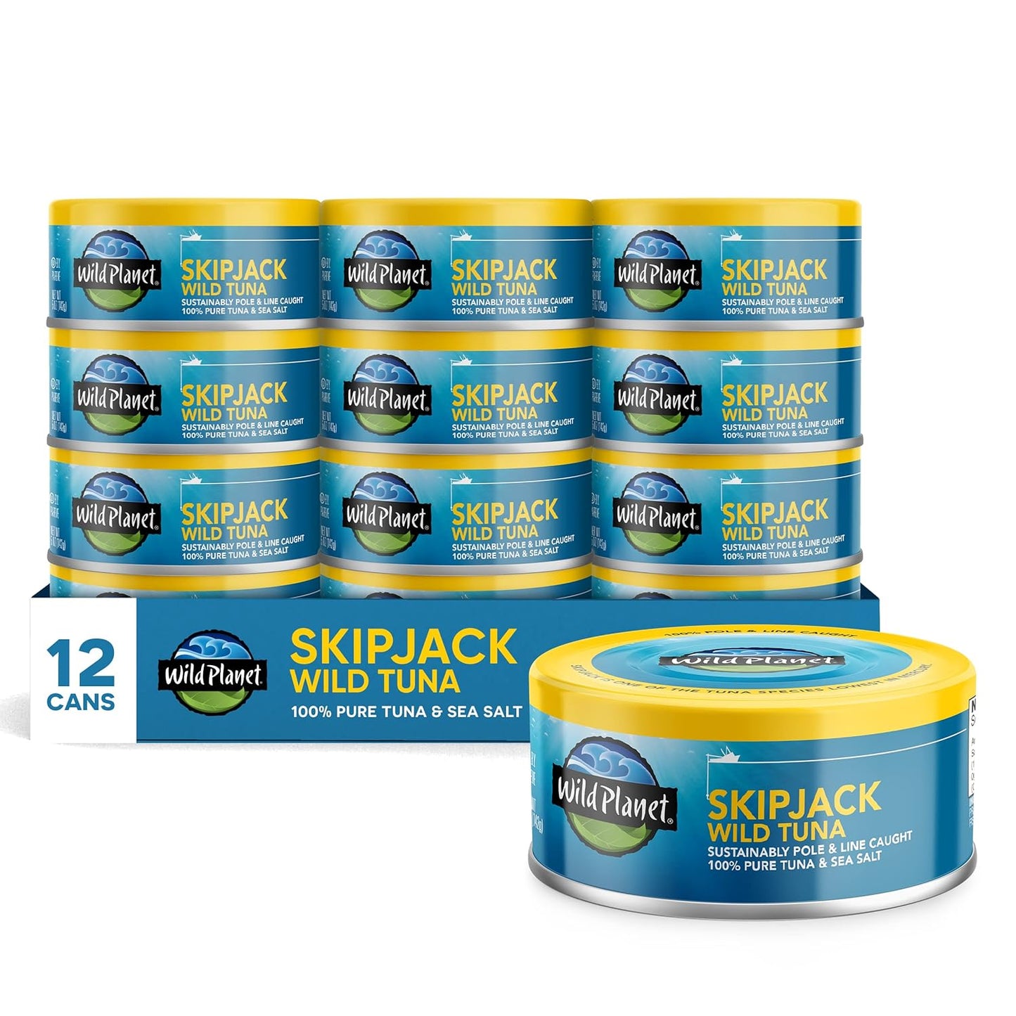 Wild Planet Wild Skipjack Light Tuna, 5 oz., Case of 12