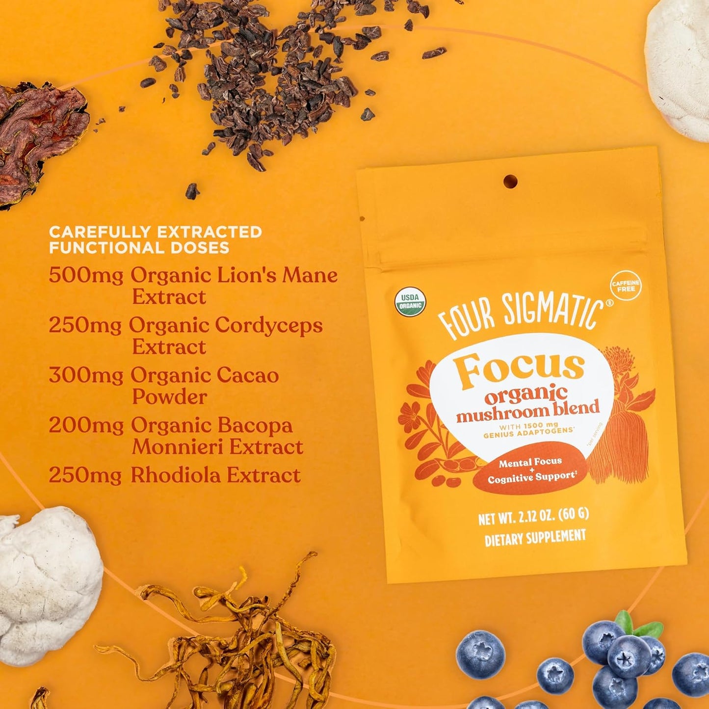 Four Sigmatic Focus Mushroom Blend Mix, 2.12 oz