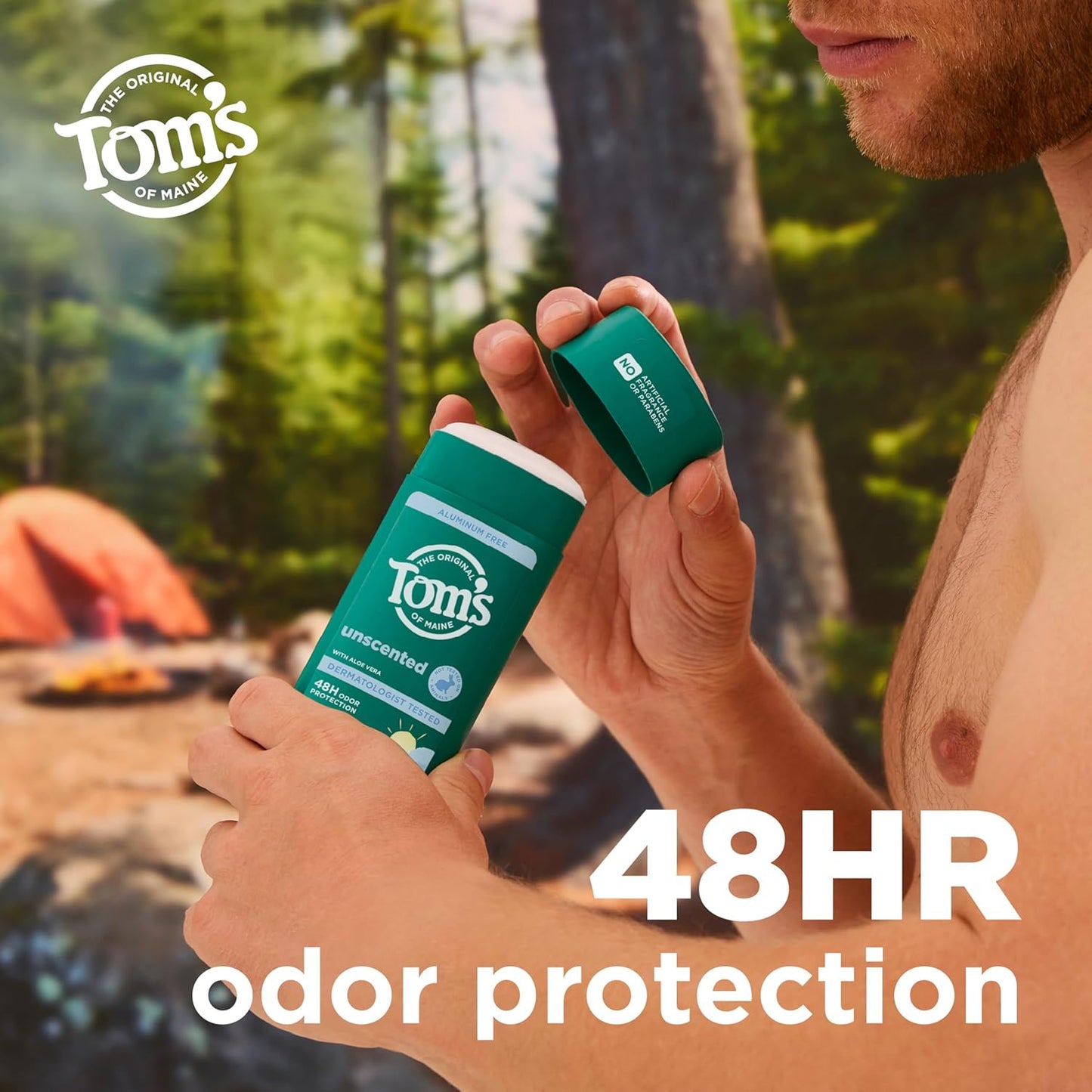 Tom's Of Maine Deodorant Stick, Unscented, Case of 6, 3.25 Oz.