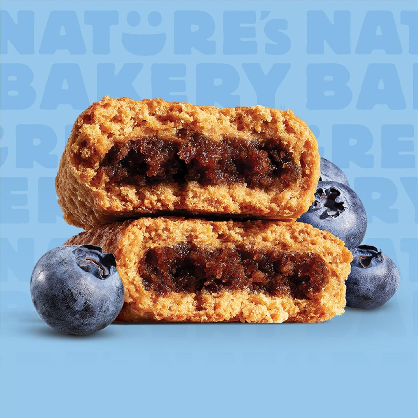 Nature's Bakery Blueberry Fig Bars, Stone Ground Whole Wheat, 2 oz, Pack of 12