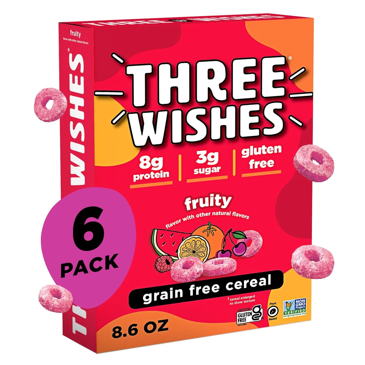 Three Wishes Fruity Gluten-Free Cereal (6-Pack, 8.6 Oz)