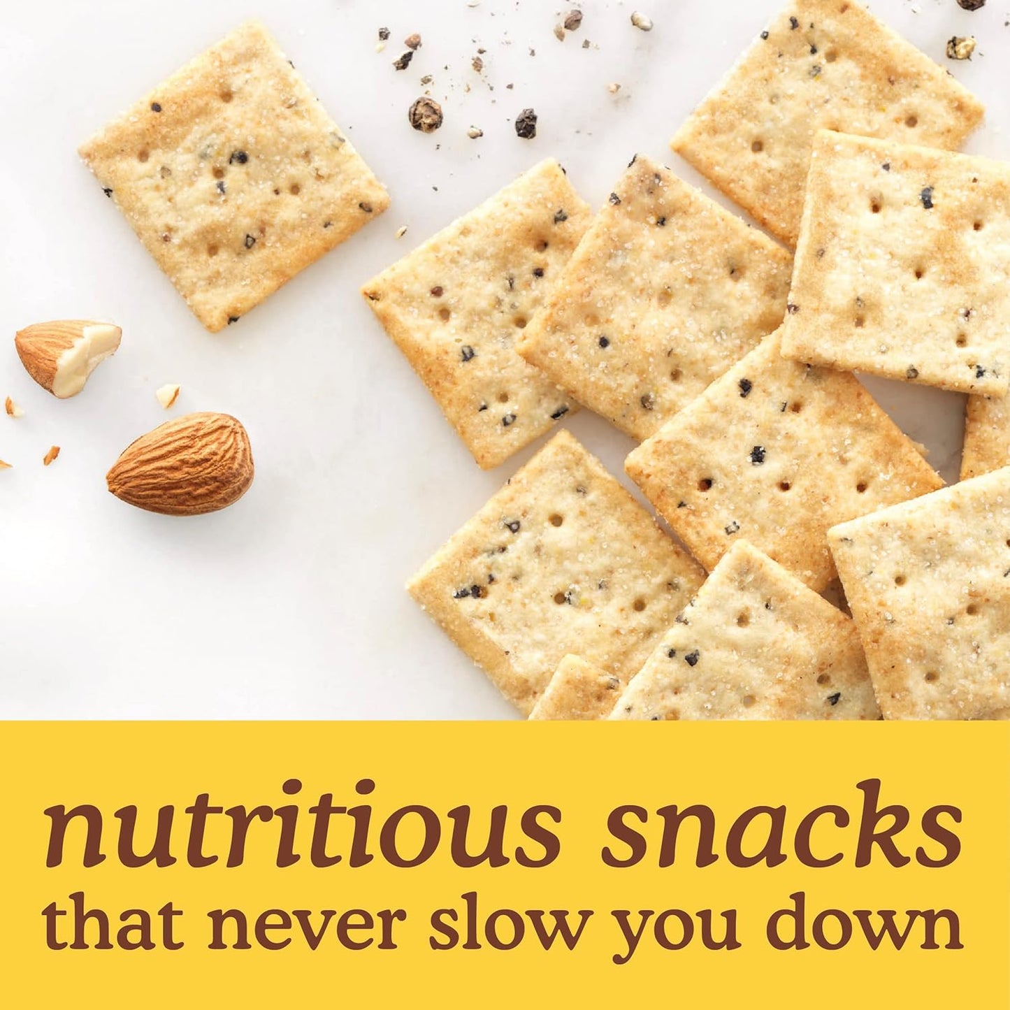 Simple Mills Cracked Black Pepper Almond Flour Crackers Case of 6 4.25 Oz
