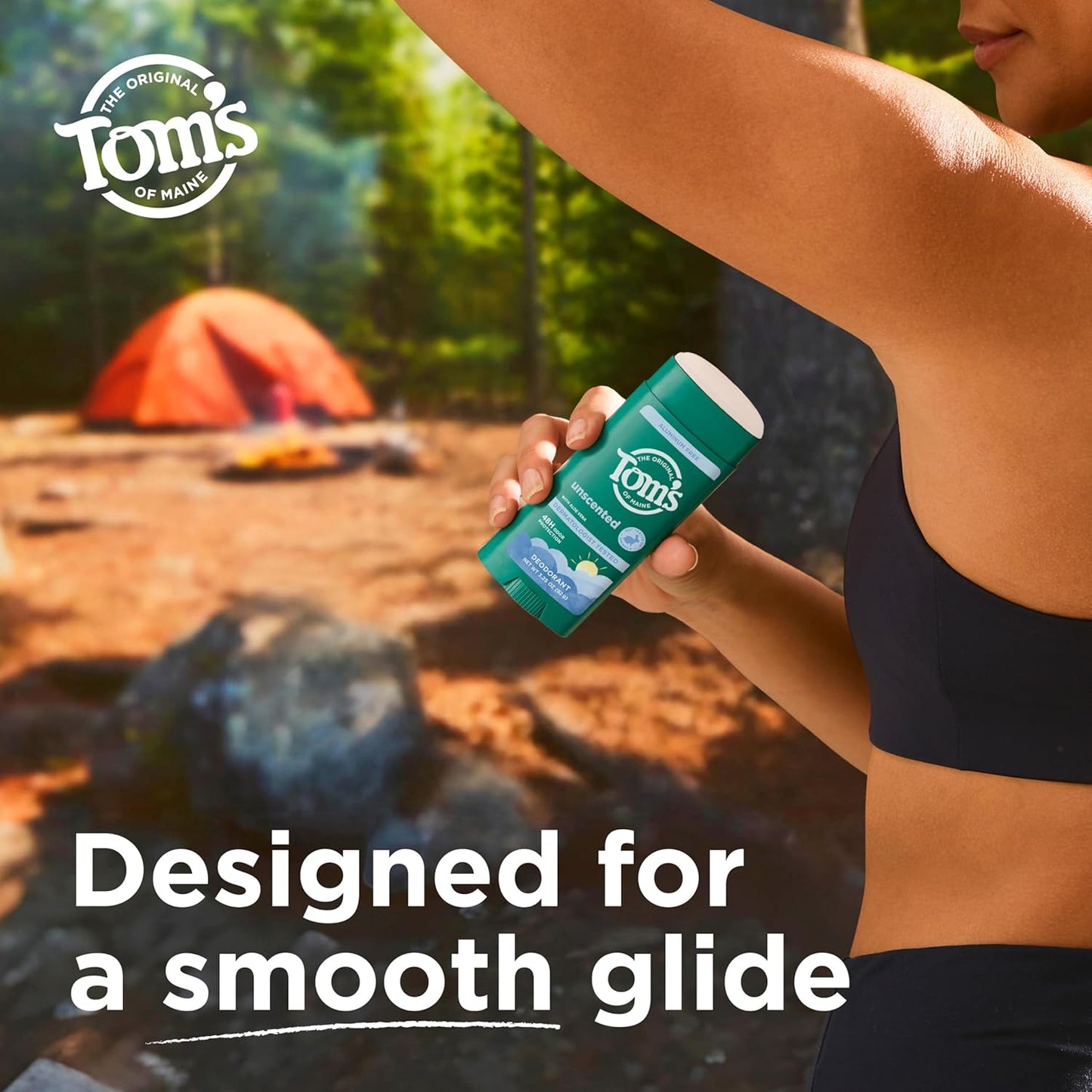 Tom's Of Maine Deodorant Stick, Unscented, Case of 6, 3.25 Oz.