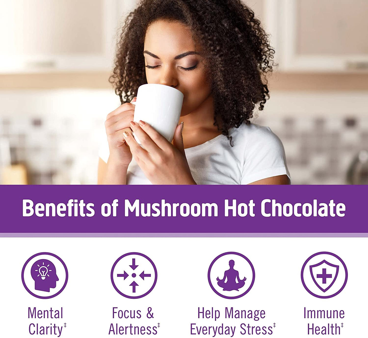 Om Mushroom Superfood Hot Chocolate Blend, 8.47 oz