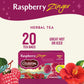 Celestial Seasonings Raspberry Zinger Herbal Tea, Caffeine-Free, 20 Tea Bags, Pack of 6