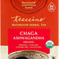 Teeccino Mush Tea, Chaga Ashwagandha Mind Boost, Case of 6, 10 Bags Per Box